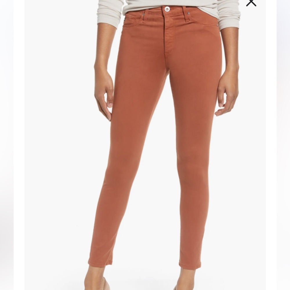 AG Adriano Goldschmeid Luscious Stretch Sateen Farrah Ankle Skinny Pant Size‎ 29